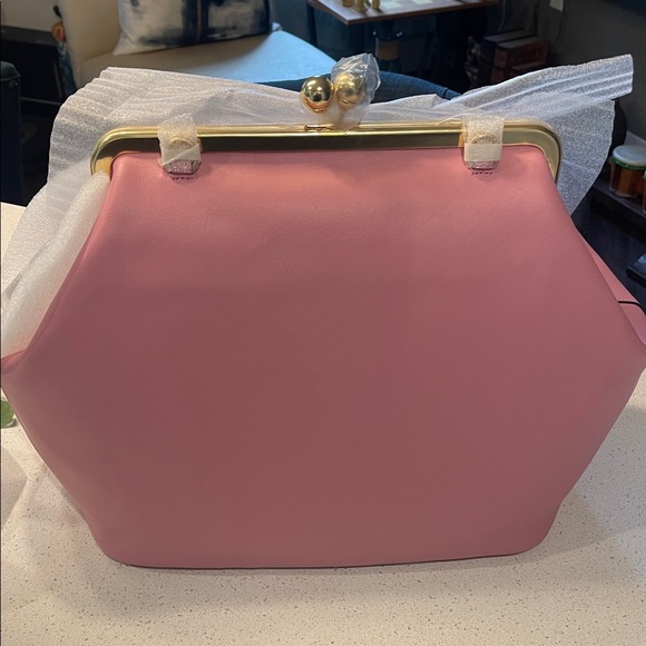 COACH Large Kisslock Frame Shoulder Clutch Bag (Pink) - NWT💝 - Picture 12 of 16